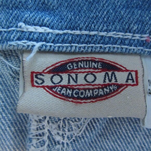 SONOMA GIRL'S SIZ 5 DRESS DENIM OVERALLS SUNDRESS JUMPER HEART FLORAL EMBROIDERY - Picture 9 of 11